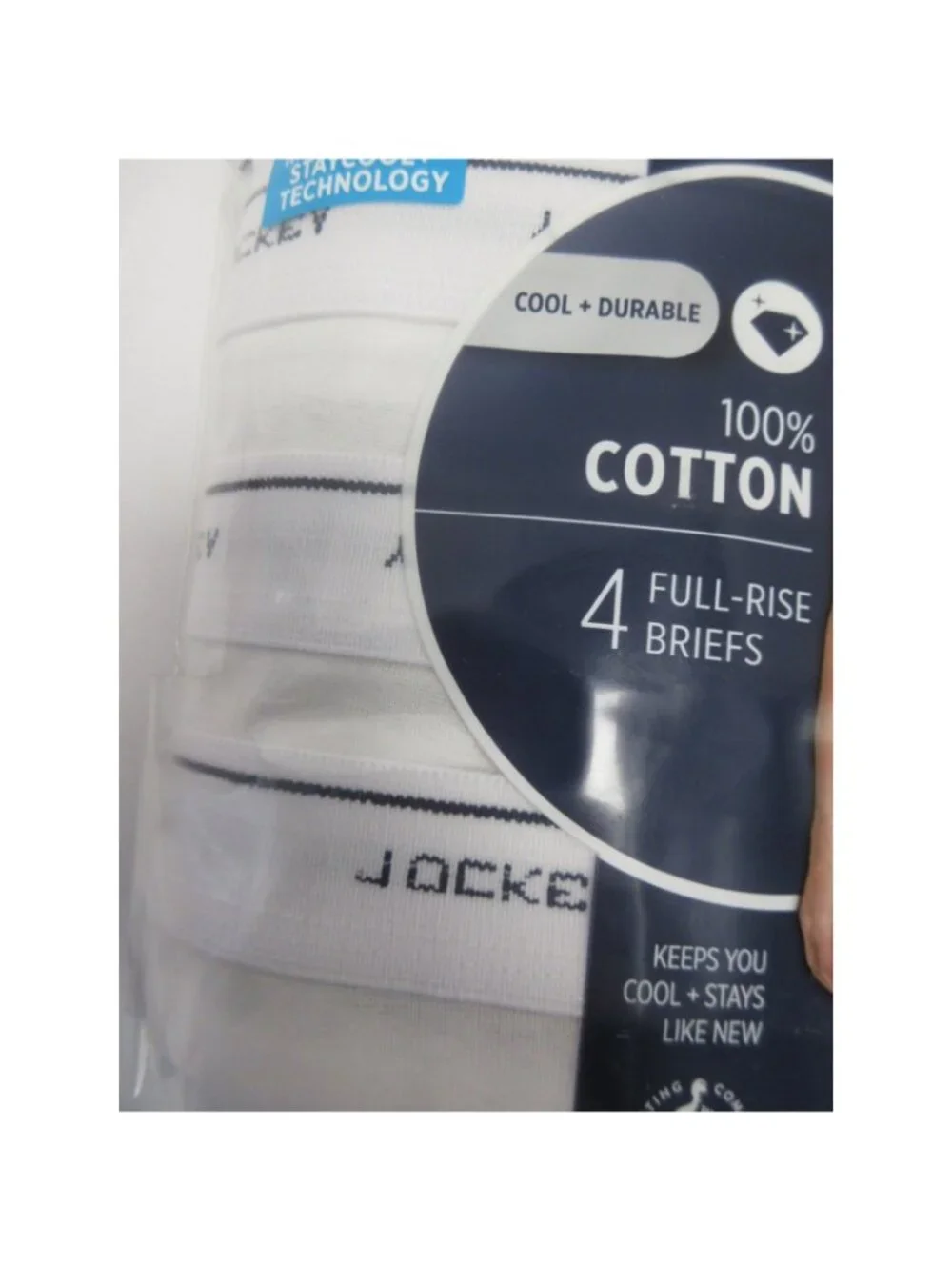 Jockey Underwear 44 4 Pack Full Rise Briefs Classic Stay Cool NEW